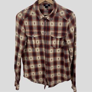 Paige Red White Blue Southwest Print Button Down Shirt